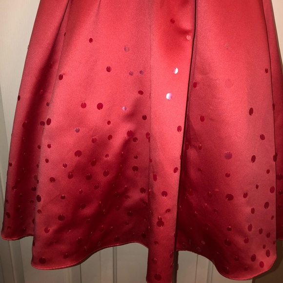 🎉{H o s t P i c k} David’s Bridal Strapless Peach Pink Sequin Dress - Picture 3 of 8